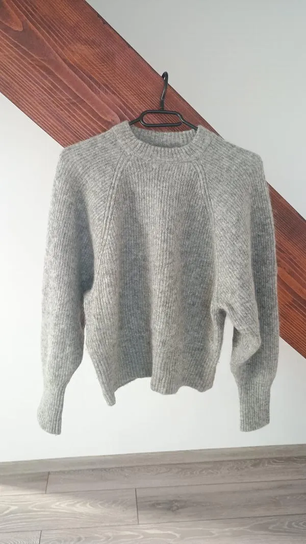 Pulover H&M EU 36 | Argintiu, Normal, Mânecă lungă, Regular fit - Image 2