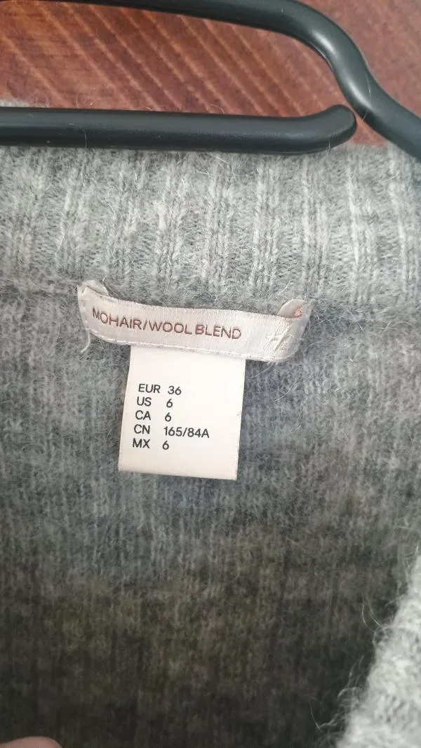 Pulover H&M EU 36 | Argintiu, Normal, Mânecă lungă, Regular fit - Image 4