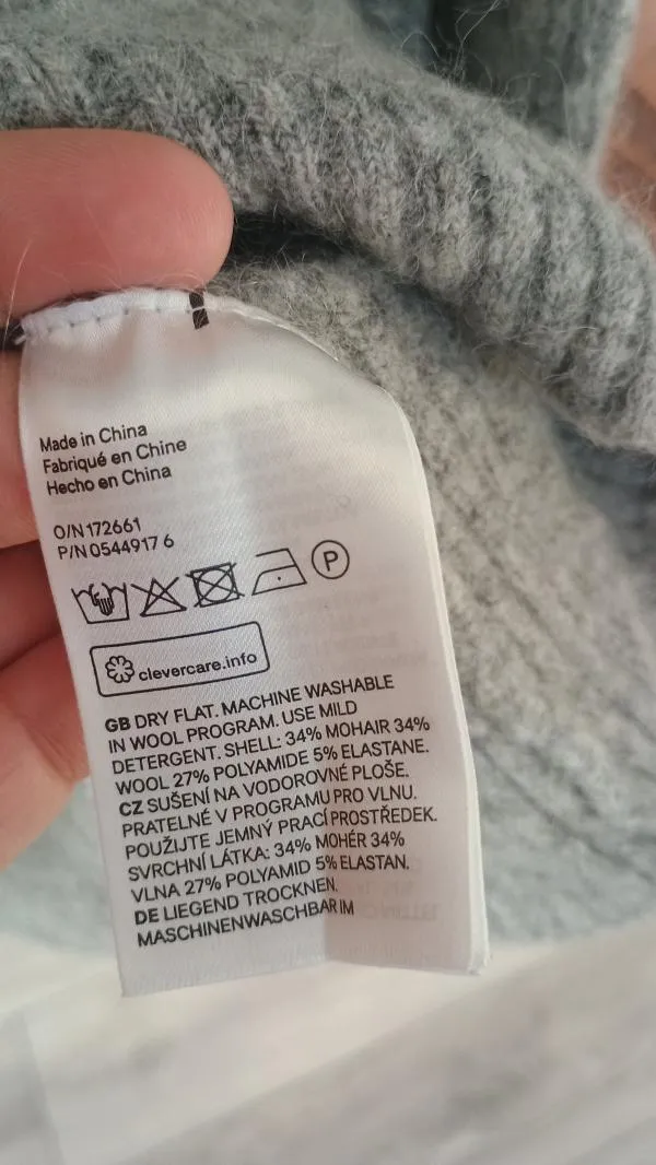 Pulover H&M EU 36 | Argintiu, Normal, Mânecă lungă, Regular fit - Image 5