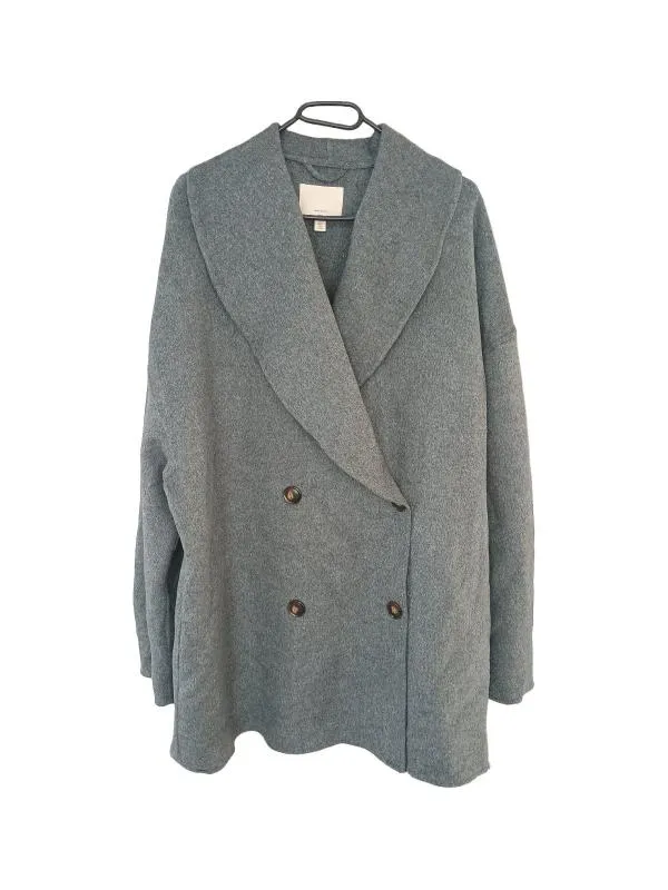 Mantou supradimensionat H&M M | Argintiu, Fără glugă