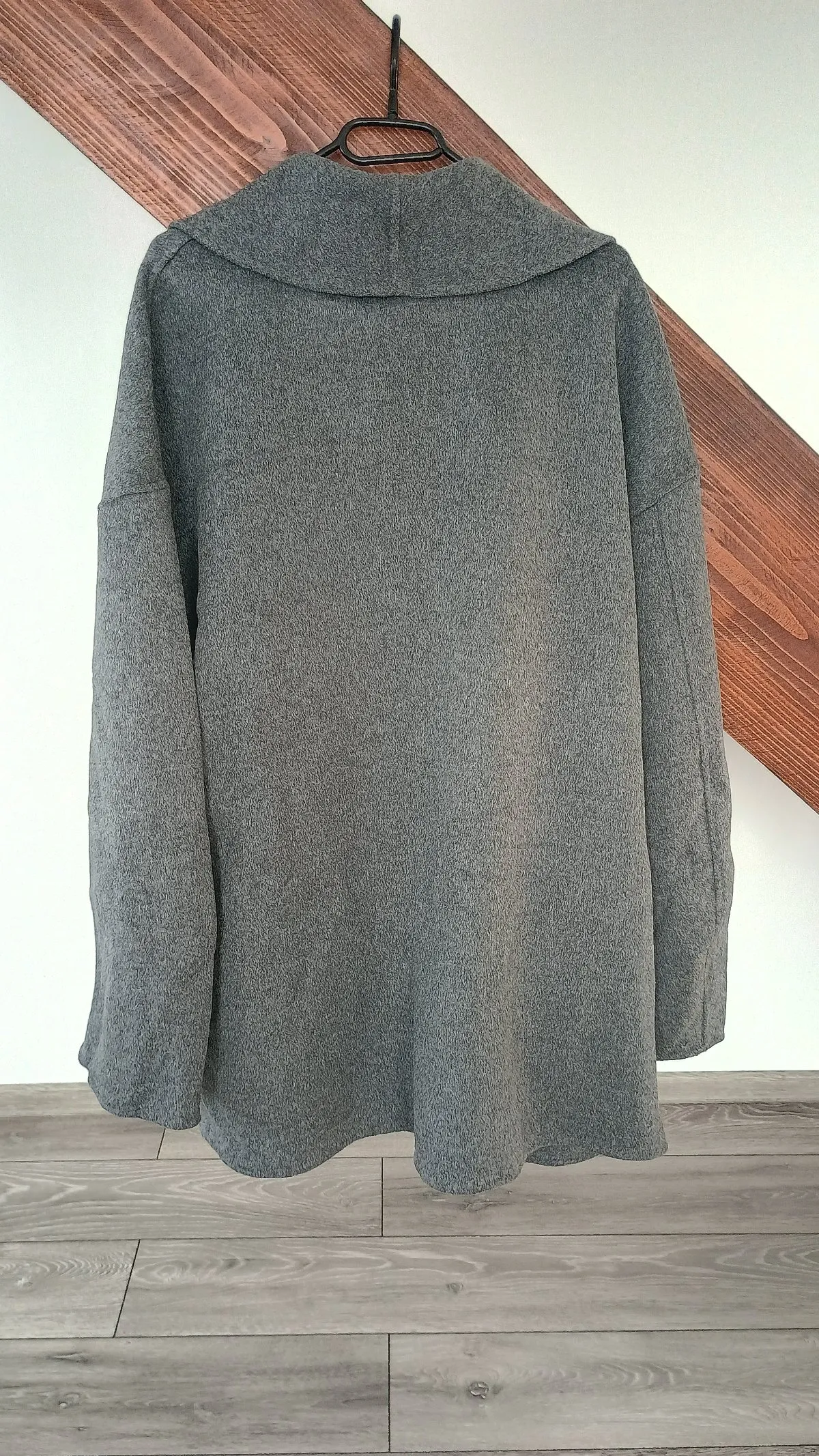 Mantou supradimensionat H&M M | Argintiu, Fără glugă - Image 3