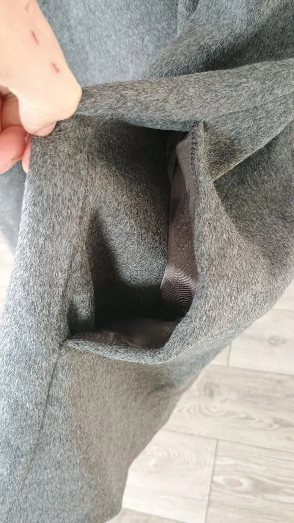 Mantou supradimensionat H&M M | Argintiu, Fără glugă - Image 4