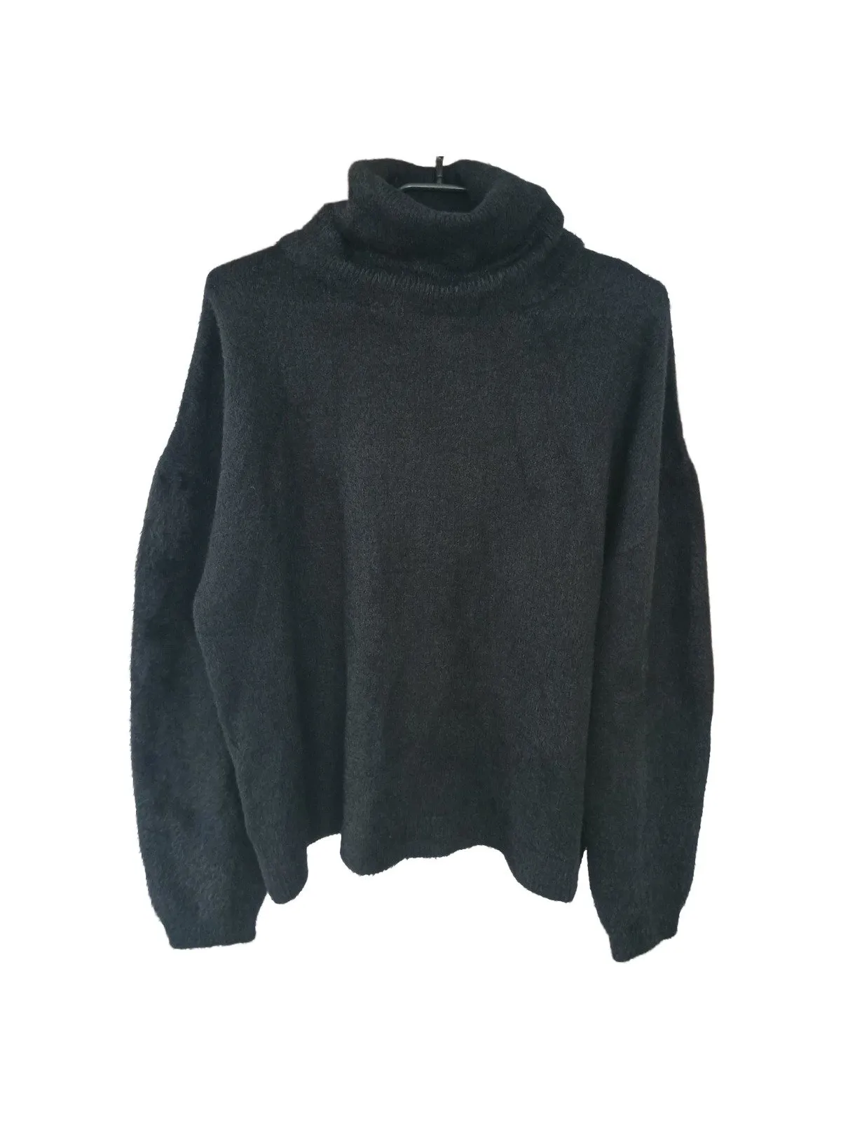 Pulover cu guler înalt VILA L | Negru, Normal, Regular fit, Monocrom