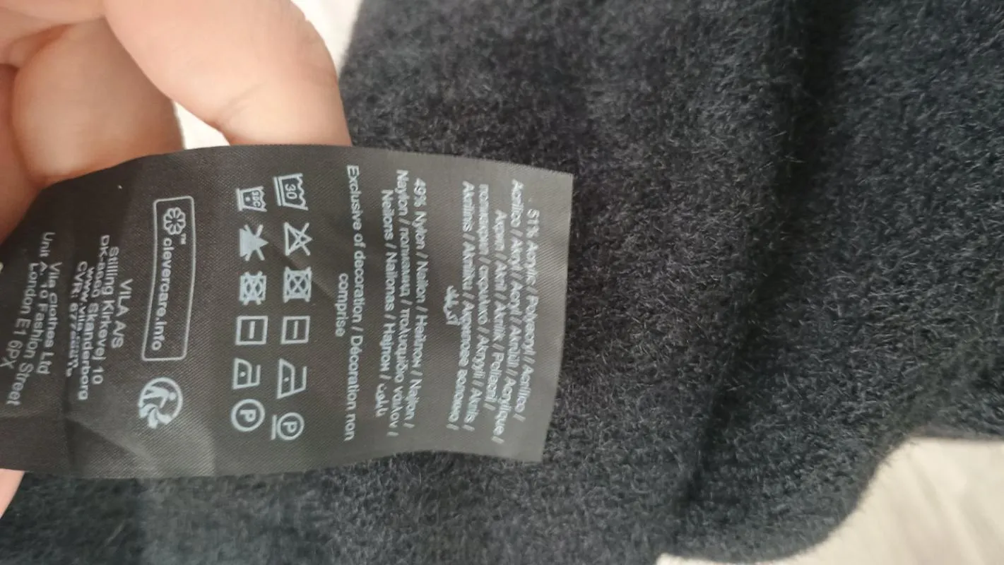 Pulover cu guler înalt VILA L | Negru, Normal, Regular fit, Monocrom - Image 5