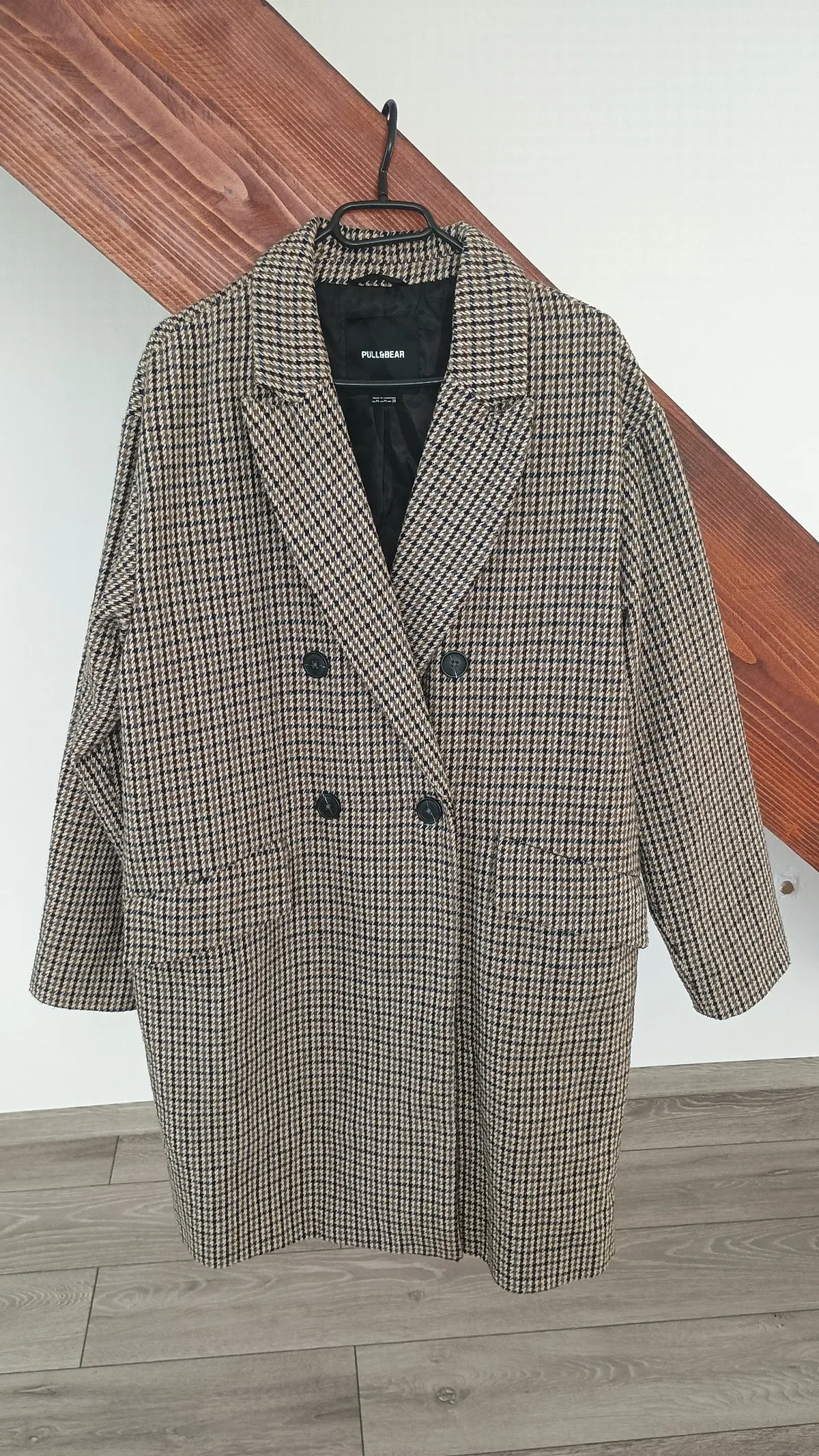 Palton lung Pull&Bear M | Bej, Fără glugă - Image 2