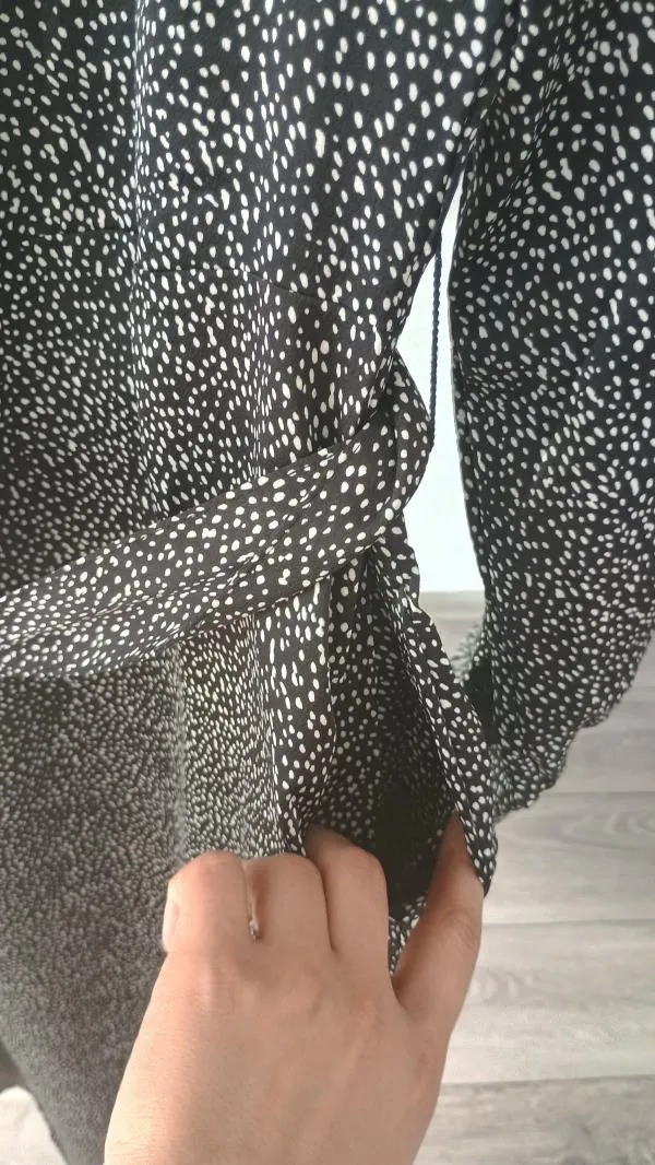 Rochie casual Guido Maria Kretschmer EU 36 | Negru, Maxi, Mânecă lungă, Buline & Imprimeuri mici - Image 7