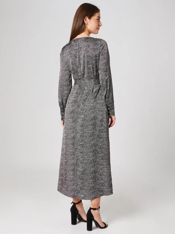 Rochie casual Guido Maria Kretschmer EU 36 | Negru, Maxi, Mânecă lungă, Buline & Imprimeuri mici - Image 3