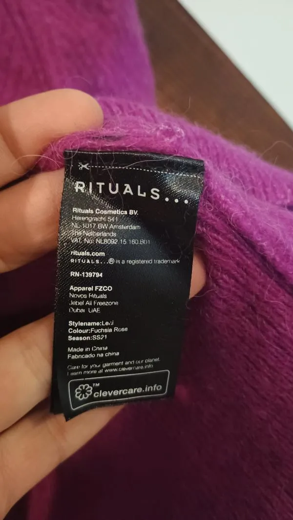 Pulover Rituals EU 36 | Fuchsia, Normal, Mânecă lungă, Regular fit - Image 4