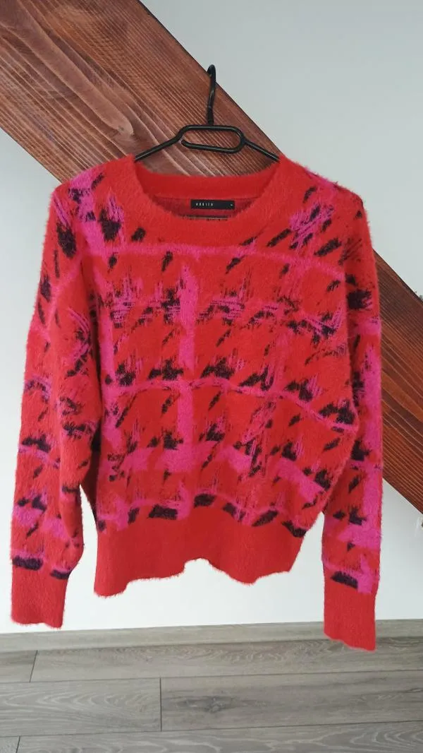 Pulover la baza gâtului Mohito EU 38 | Fuchsia, Normal, Regular fit, Abstract & Color Block - Image 2
