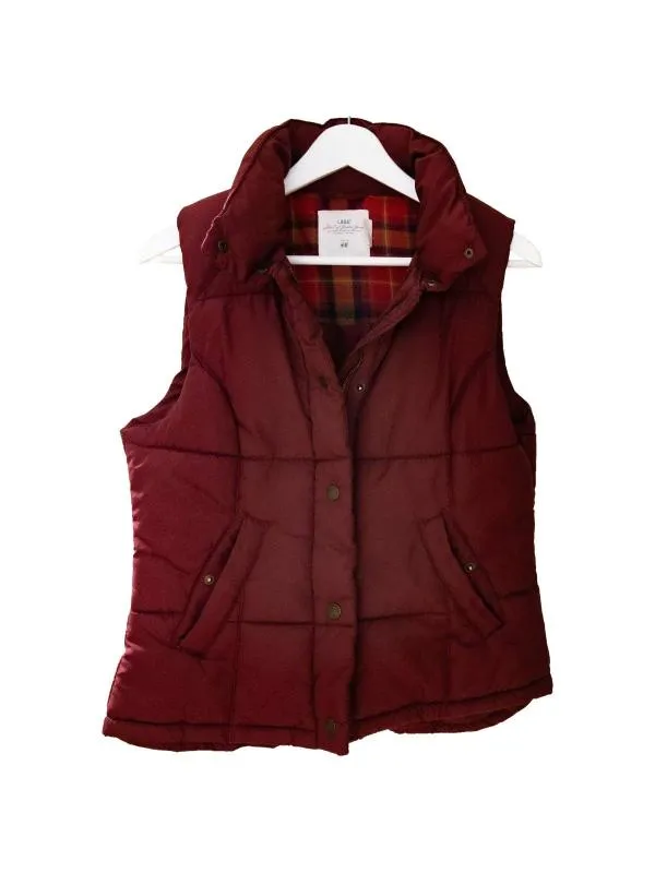 Vestă H&M EU 38 | Burgundy, Fără glugă, Sintetic