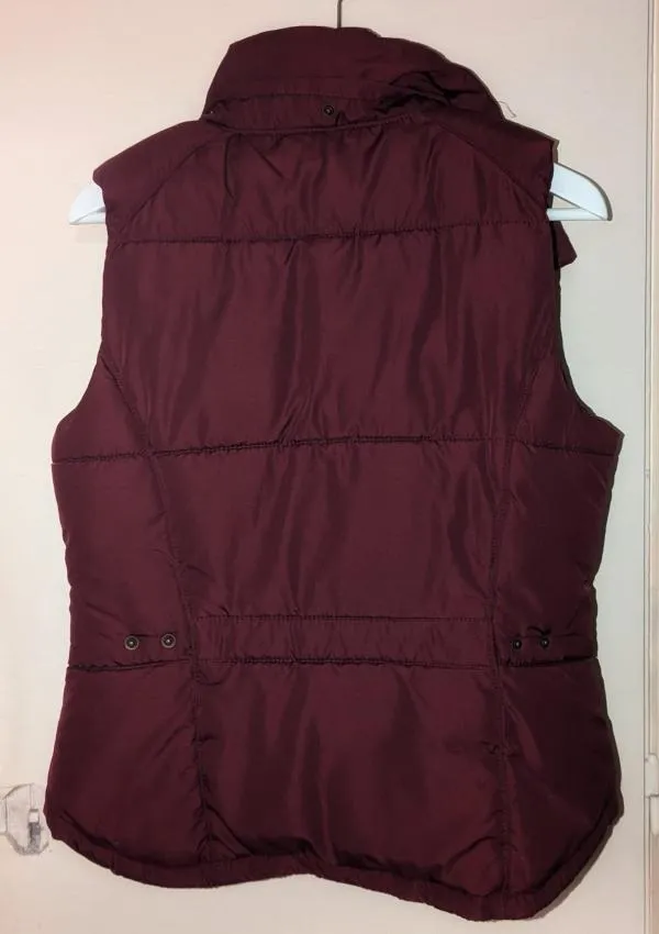 Vestă H&M EU 38 | Burgundy, Fără glugă, Sintetic - Image 3