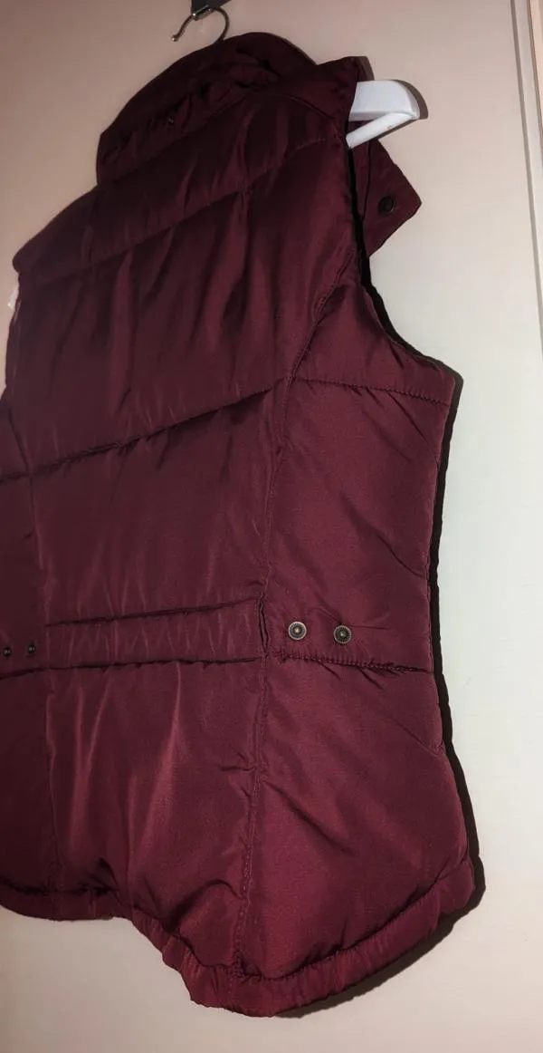 Vestă H&M EU 38 | Burgundy, Fără glugă, Sintetic - Image 4