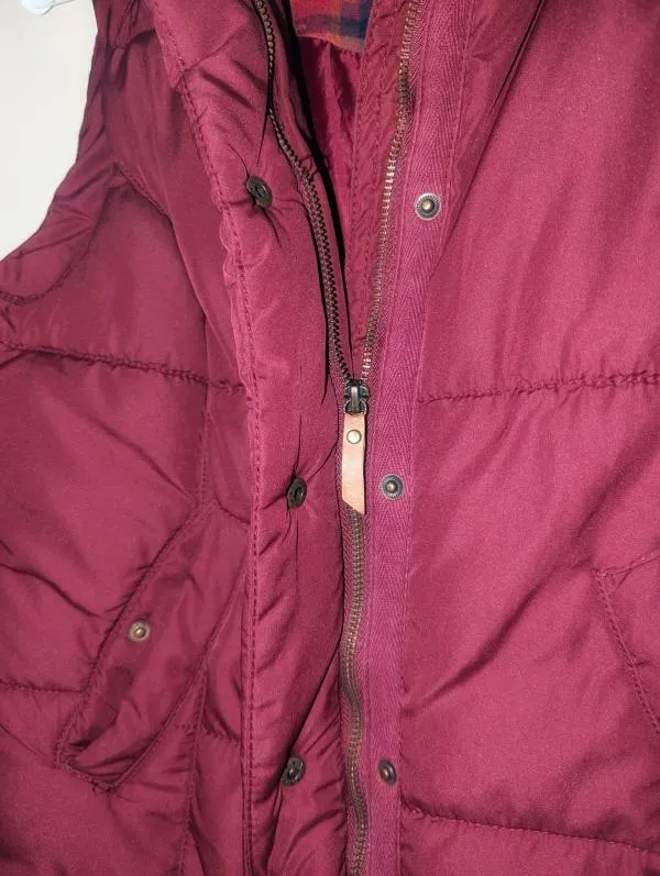Vestă H&M EU 38 | Burgundy, Fără glugă, Sintetic - Image 6