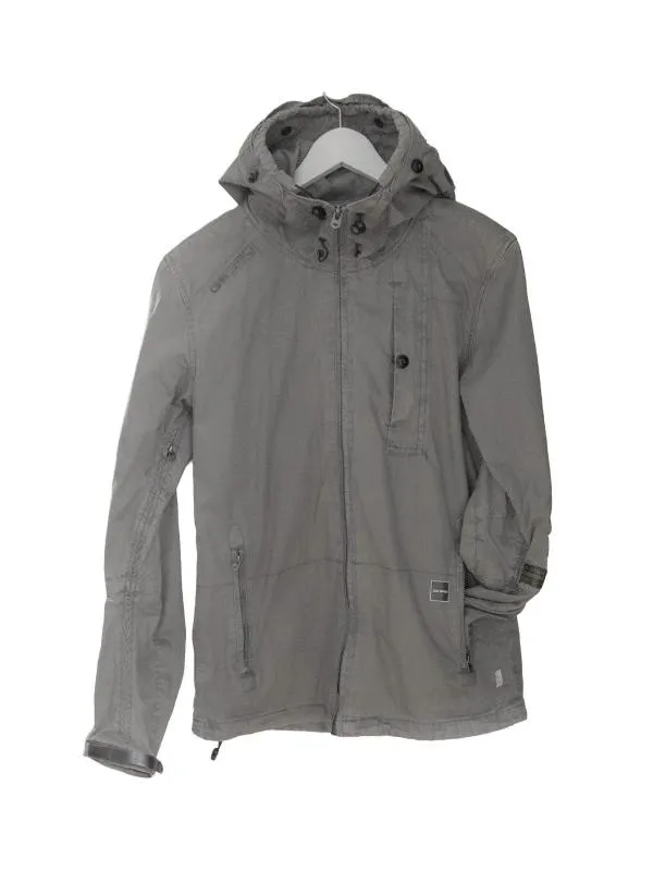 Geacă G-Star RAW M | Gri, Cu glugă, Bumbac