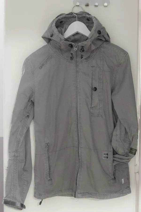 Geacă G-Star RAW M | Gri, Cu glugă, Bumbac - Image 2
