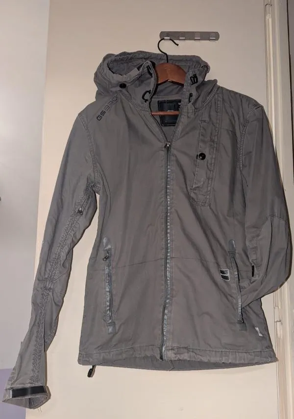 Geacă G-Star RAW M | Gri, Cu glugă, Bumbac - Image 5