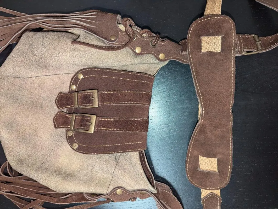 Geantă de umăr DaDa | Caramel, Piele naturală - Image 3