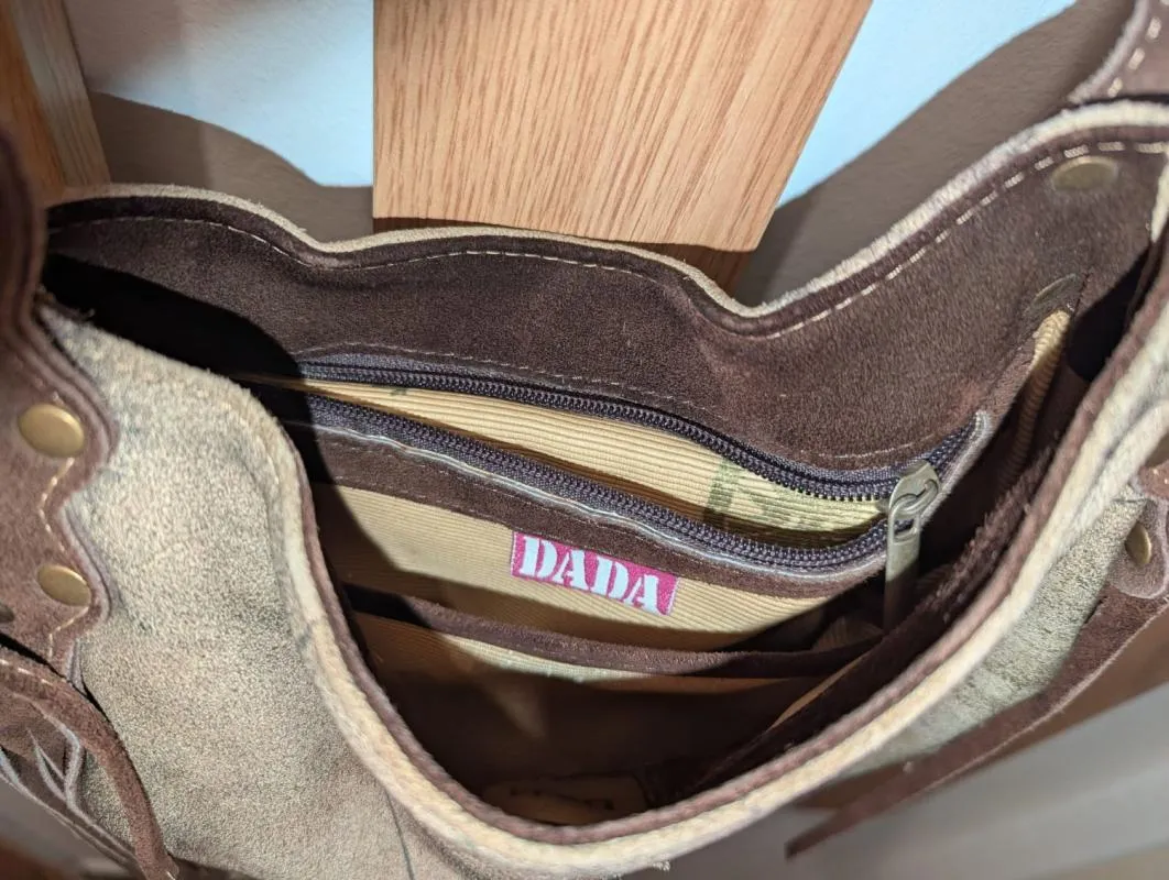 Geantă de umăr DaDa | Caramel, Piele naturală - Image 4