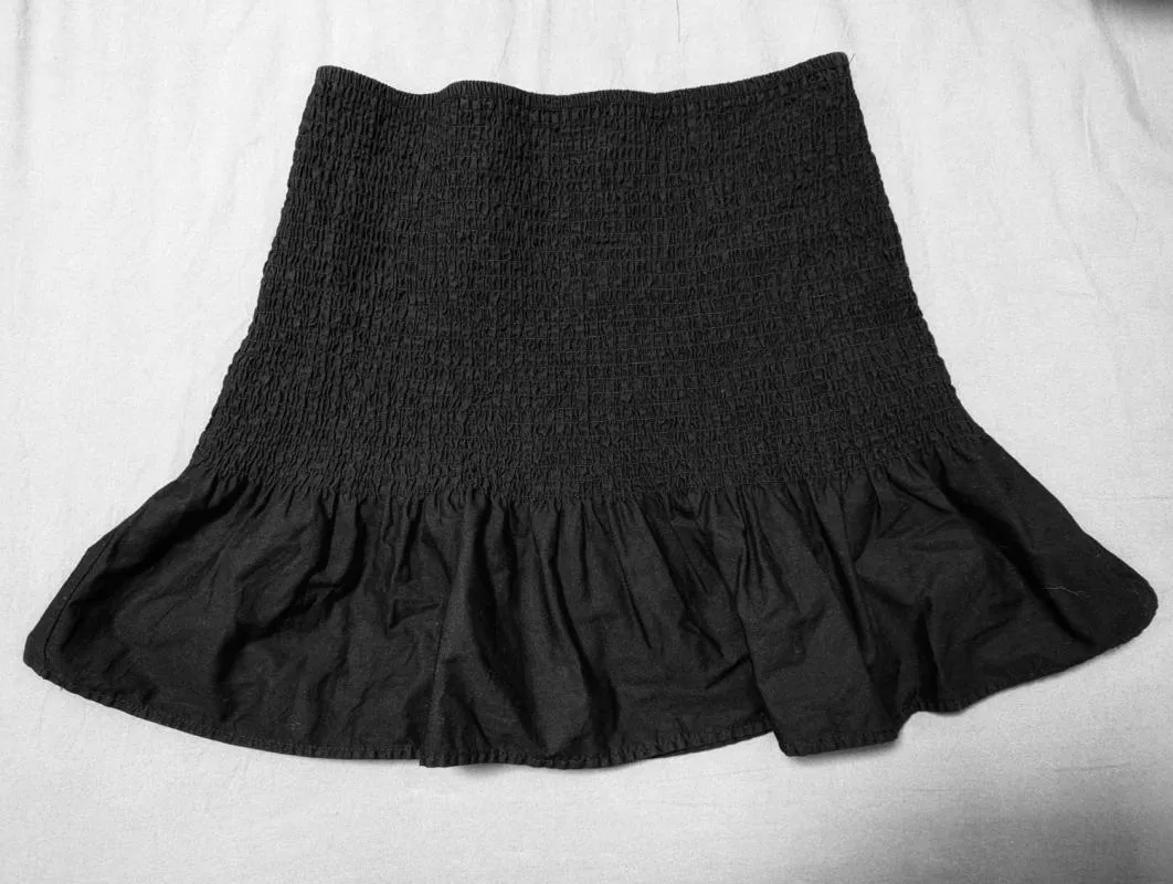 Fustă H&M S-M | Negru, Mini, Bumbac - Image 2