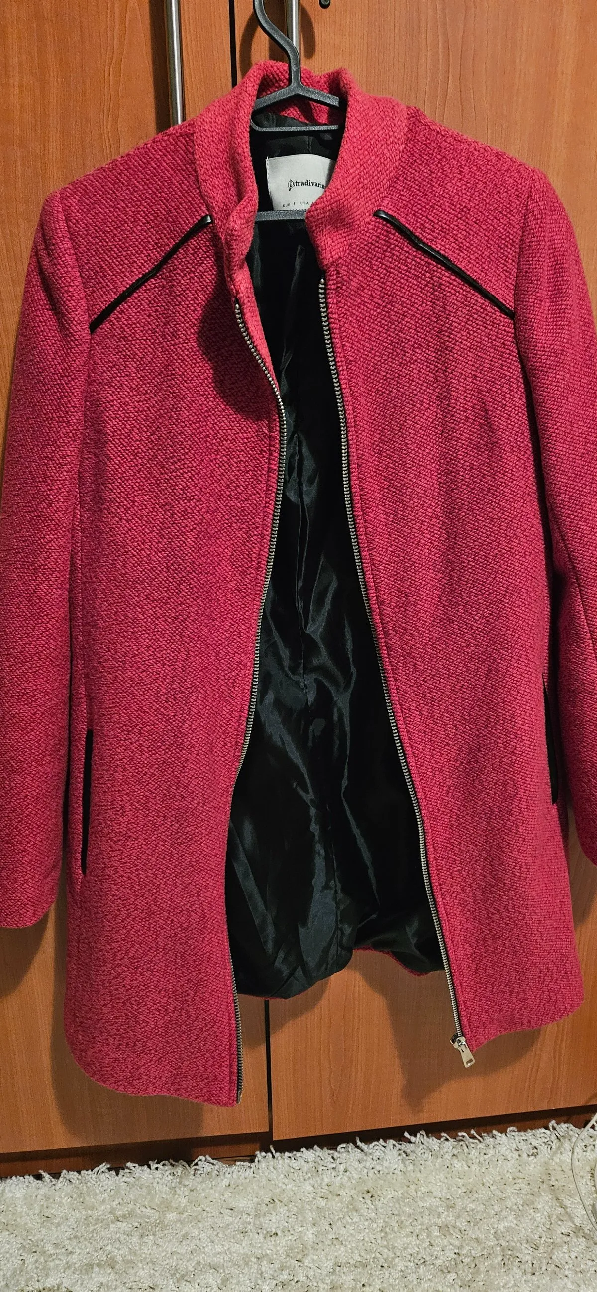 Pardesiu Stradivarius EU 36 | Roșu - Image 3