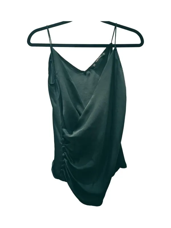 Maiou Zara XS | Verde, Normal, Bretele subțiri, Design petrecut