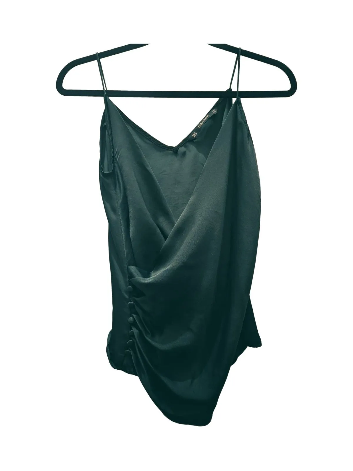 Maiou Zara XS | Verde, Normal, Bretele subțiri, Design petrecut