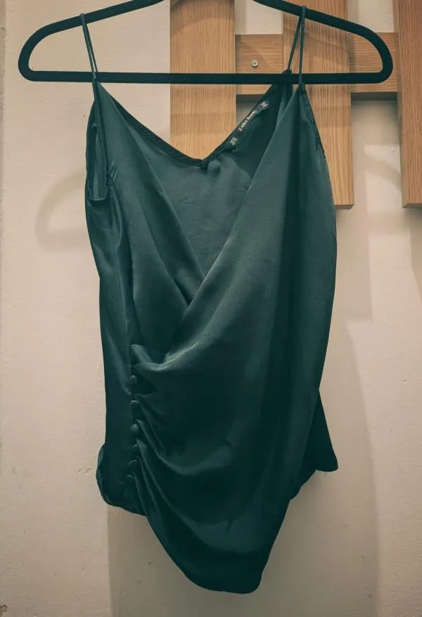 Maiou Zara XS | Verde, Normal, Bretele subțiri, Design petrecut - Image 2