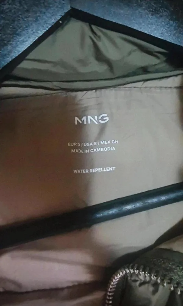 Vestă Mango EU 36 | Khaki, Cu glugă detașabilă, Monocrom - Image 8