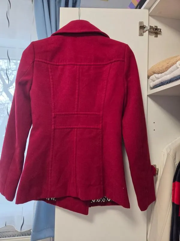 Palton scurt Livre EU 34 | Burgundy, Fără glugă - Image 3
