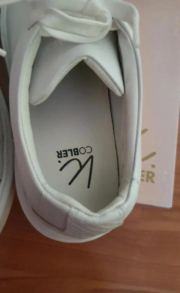 Sneakers K. Cobler EU 38 | Alb, Monocrom, Piele naturală - Image 4