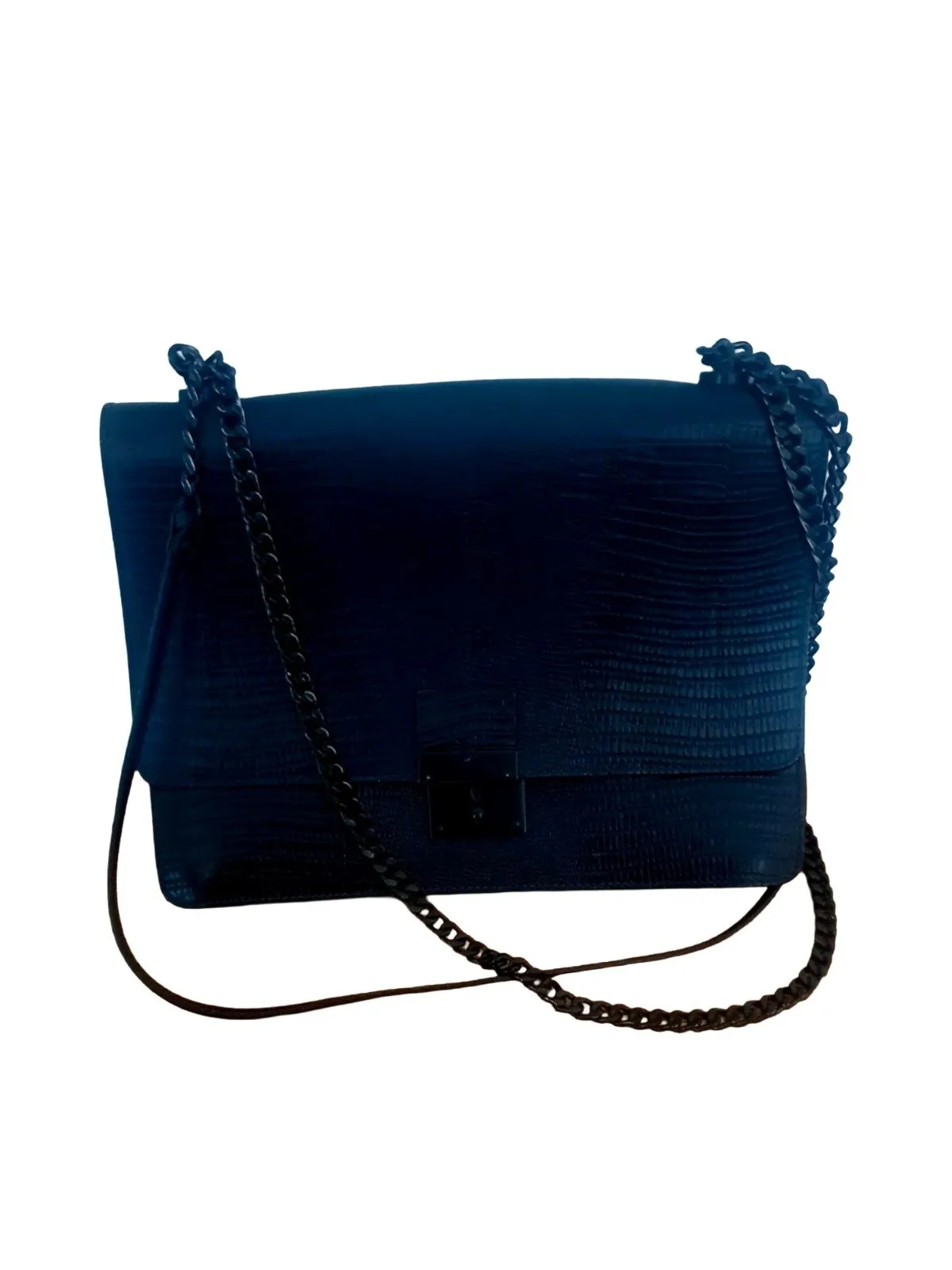 Poșetă Musette | Negru, Monocrom, Piele naturală