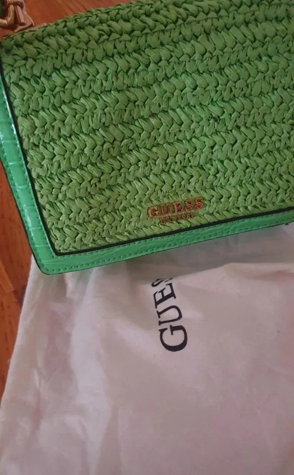 Geantă crossbody Guess | Verde, Monocrom, Piele ecologică - Image 7