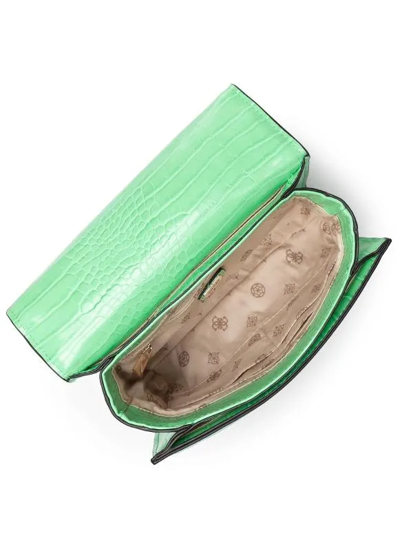 Geantă crossbody Guess | Verde, Monocrom, Piele ecologică - Image 4