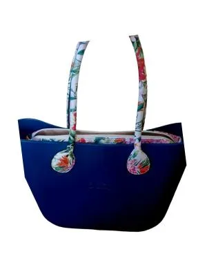 Geantă de mână O Bag | Bleumarin, Floral & Tropical, Sintetic