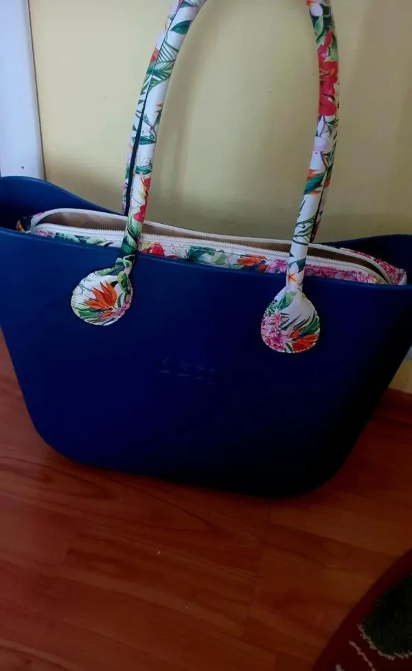 Geantă de mână O Bag | Bleumarin, Floral & Tropical, Sintetic - Image 2