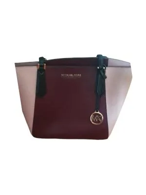 Geantă de umăr Michael Kors | Burgundy, Monocrom, Piele naturală