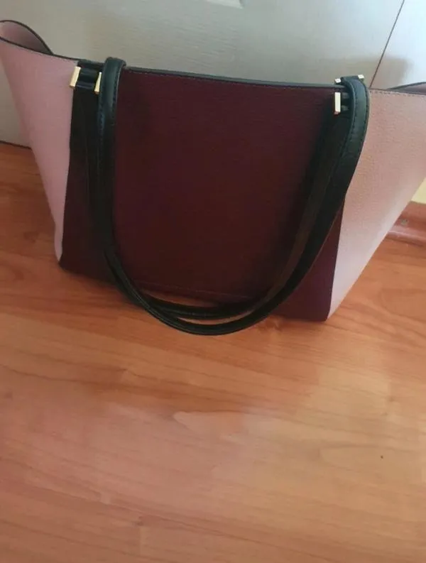 Geantă de umăr Michael Kors | Burgundy, Monocrom, Piele naturală - Image 3
