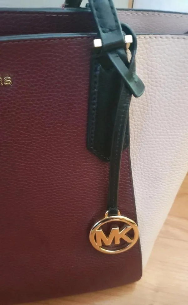 Geantă de umăr Michael Kors | Burgundy, Monocrom, Piele naturală - Image 7