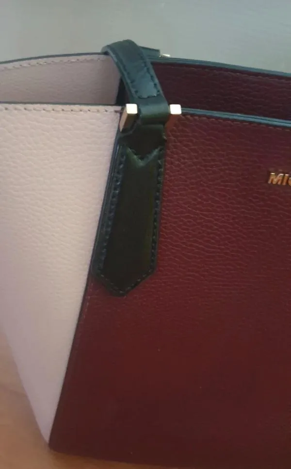 Geantă de umăr Michael Kors | Burgundy, Monocrom, Piele naturală - Image 8