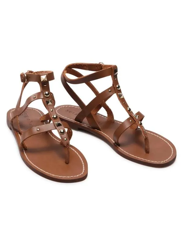 Sandale Sergio Bardi EU 37 | Maro, Monocrom, Piele naturală