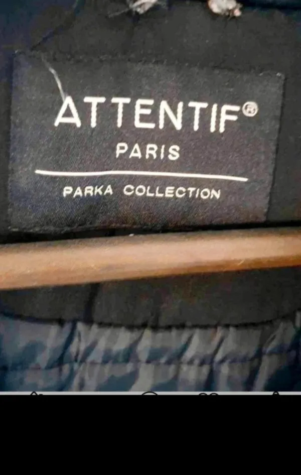 Geacă de iarnă Attentif EU 38 | Negru, Cu glugă detașabilă, Monocrom, Poliester - Image 4