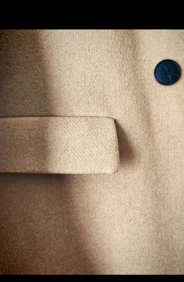 Palton din lână Zara EU 38 | Bej, Fără glugă, Monocrom, Lână - Image 9