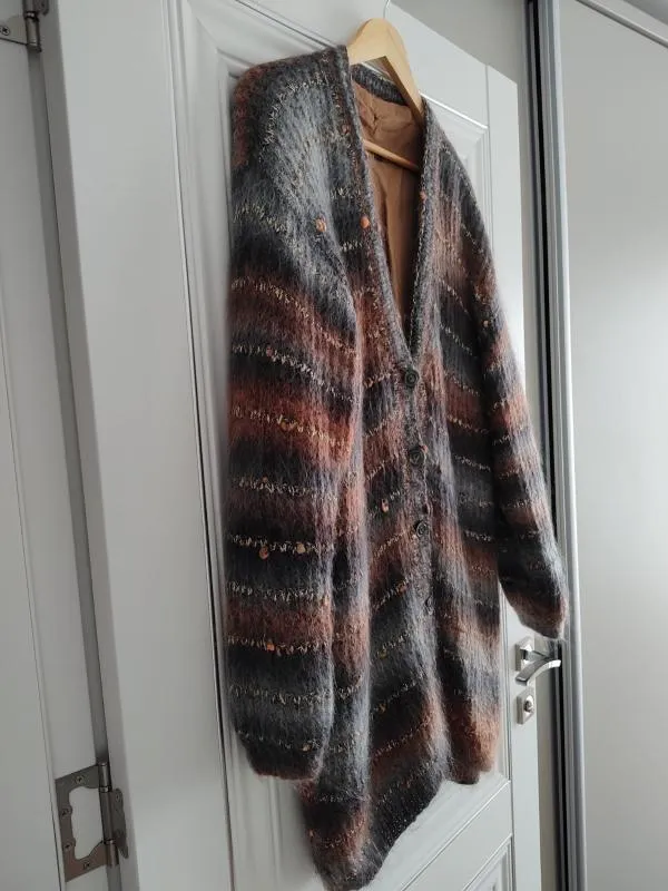 Cardigan EU 42 | Multicolor, Mânecă lungă, Lână - Image 3