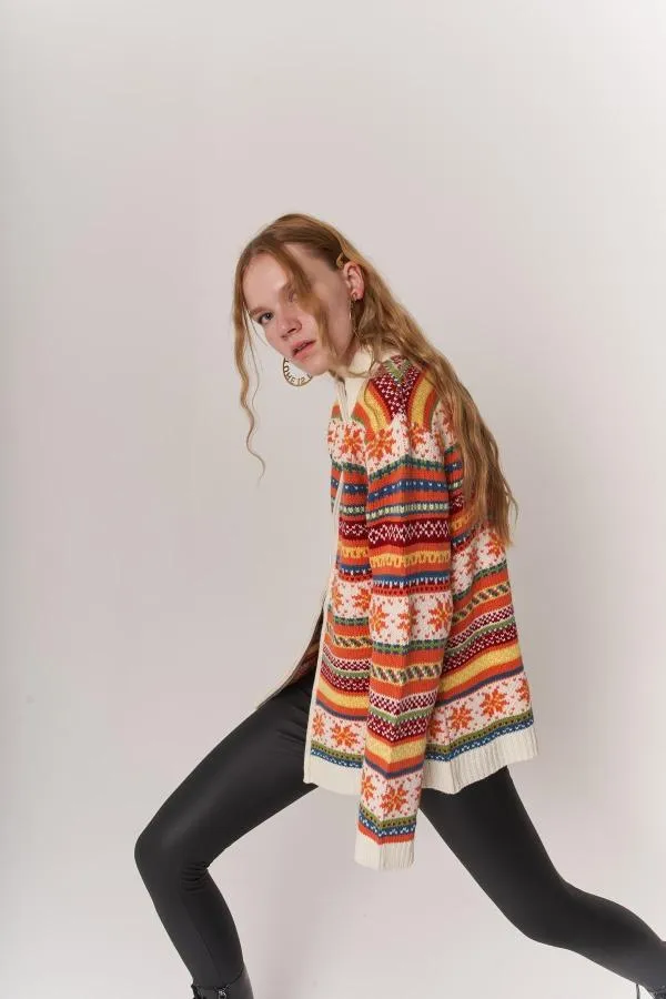 Cardigan TCM EU 40 | Multicolor, Fără mâneci, Lână - Image 2