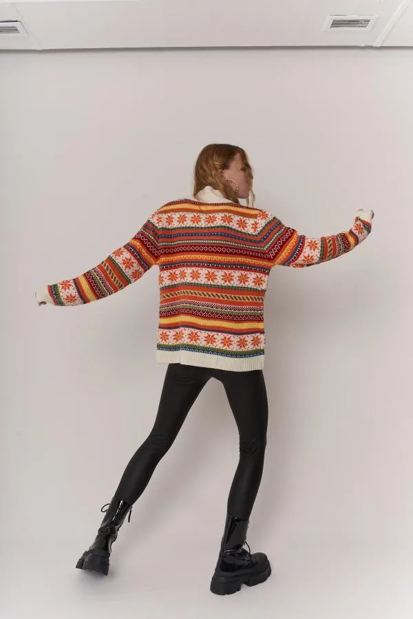 Cardigan TCM EU 40 | Multicolor, Fără mâneci, Lână - Image 3