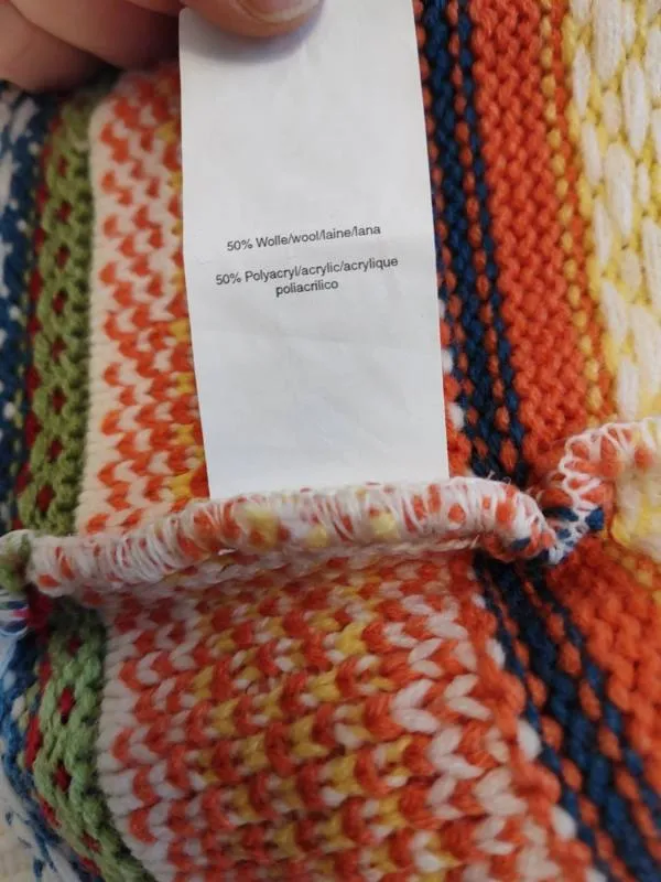 Cardigan TCM EU 40 | Multicolor, Fără mâneci, Lână - Image 11