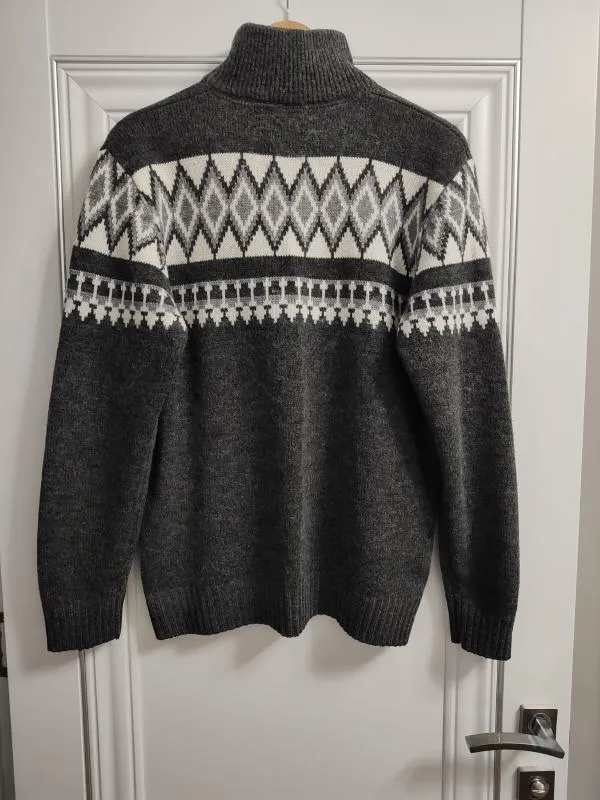 Pulover cu guler înalt Bexleys S | Gri, Mânecă lungă, Lână - Image 5