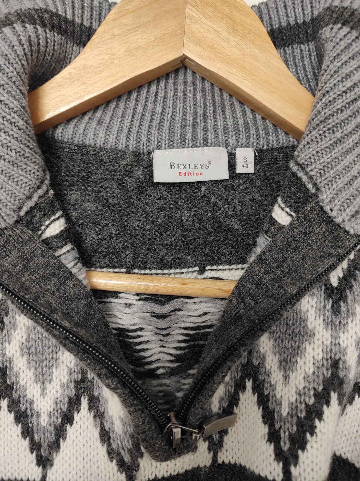 Pulover cu guler înalt Bexleys S | Gri, Mânecă lungă, Lână - Image 6