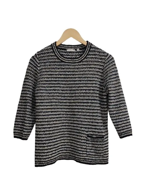 Pulover Rabe EU 40 | Negru, Normal, Mânecă trei sferturi, Regular fit, Bumbac
