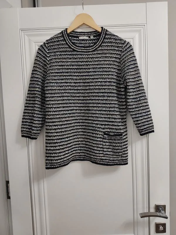 Pulover Rabe EU 40 | Negru, Normal, Mânecă trei sferturi, Regular fit, Bumbac - Image 2